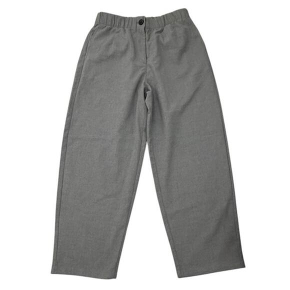 Zara Pants - NWT ZARA Elastic waste back pockets straight ankle gray side 8372/317/803 Medium